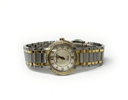 Raymond Weil Two Toned 18K & S. Steel Mother Of Pearl Dial Diamond Ladies Watch