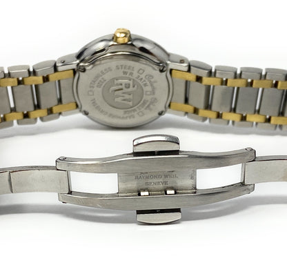 Raymond Weil Two Toned 18K & S. Steel Mother Of Pearl Dial Diamond Ladies Watch