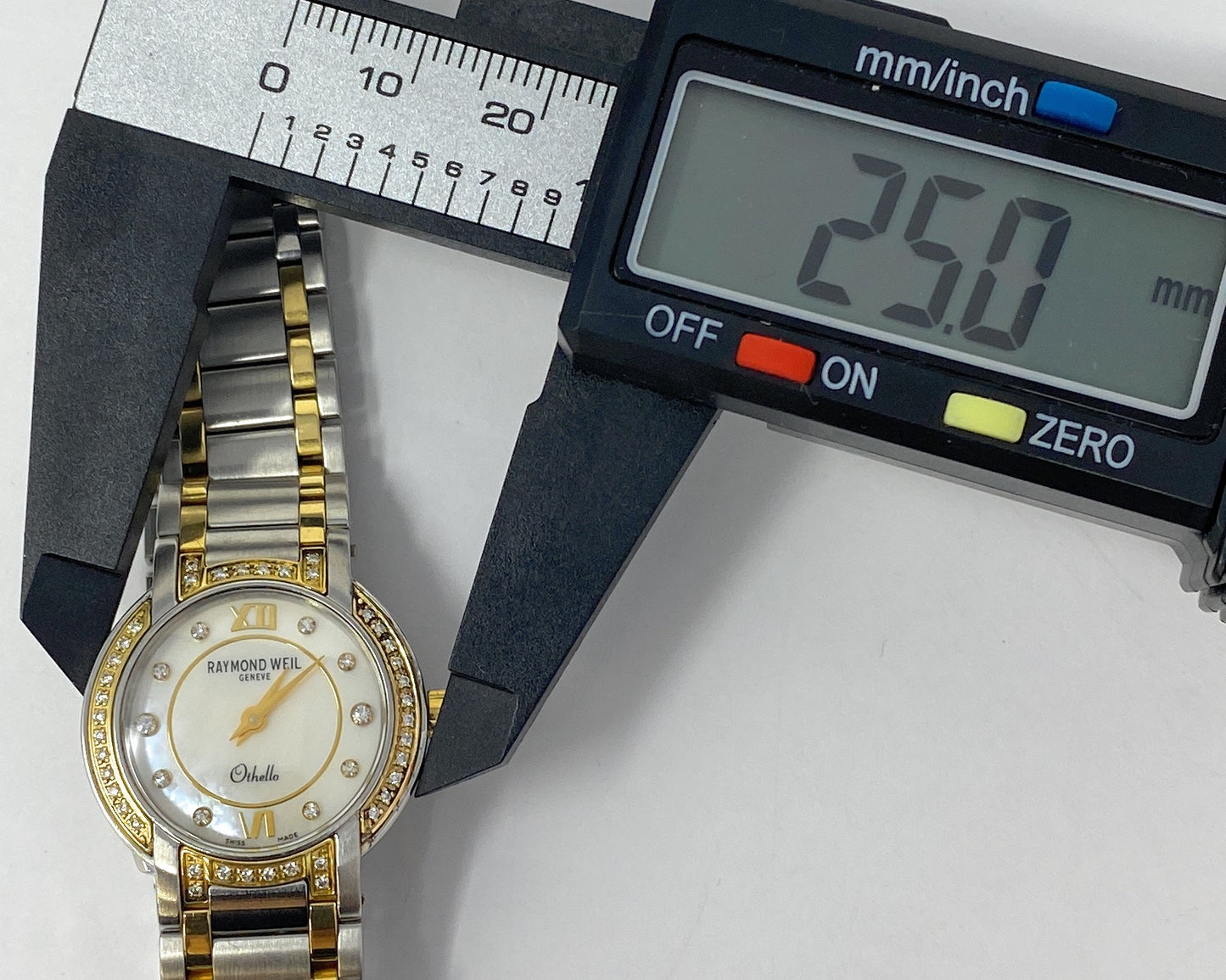 Raymond Weil Two Toned 18K & S. Steel Mother Of Pearl Dial Diamond Ladies Watch