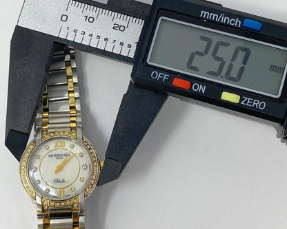 Raymond Weil Two Toned 18K & S. Steel Mother Of Pearl Dial Diamond Ladies Watch