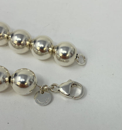 Tiffany & Co 925 Sterling Silver HardWear 10mm Bead Ball Bracelet 18.2g Wrist 6"