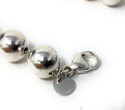 Tiffany & Co 925 Sterling Silver HardWear 10mm Bead Ball Bracelet 18.2g Wrist 6"