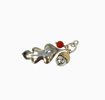 James Avery Retired Fall Accord Oak Leaf Pendant Sterling Silver Charm Pendant