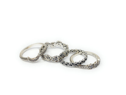 Pandora S925 ALE Rings Lot of 4 Sizes 6.5-7