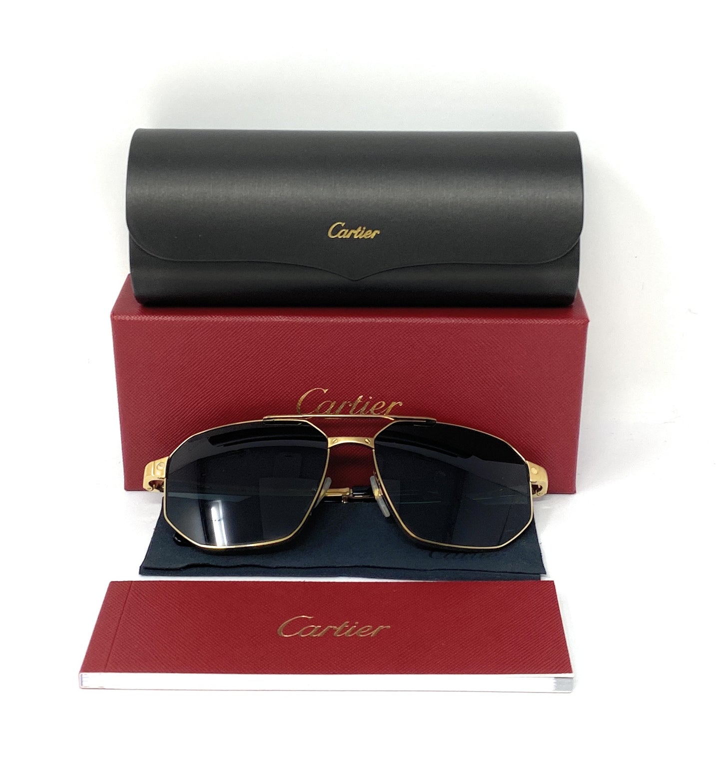 Cartier XL Santos de Cartier Green Navigator Sunglasses CT0462S 60 | 16