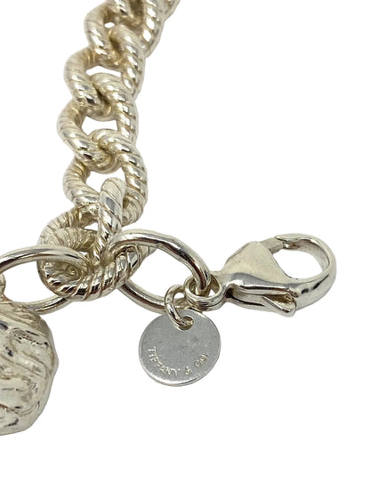 Tiffany & Co Sterling Silver Dogwood Flower Charm Bracelet Size 6.5-7in