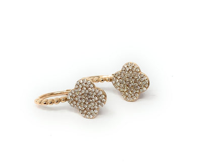 14k Rose Gold Clover Earrings 1.6g