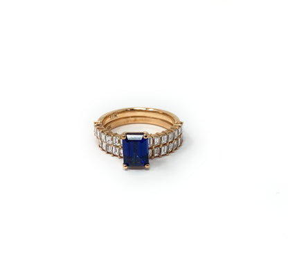 18k Rose Gold Engagement Ring Set 4.4g