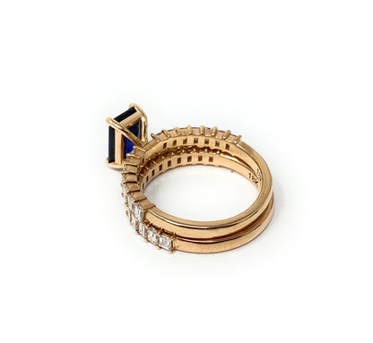 18k Rose Gold Engagement Ring Set 4.4g