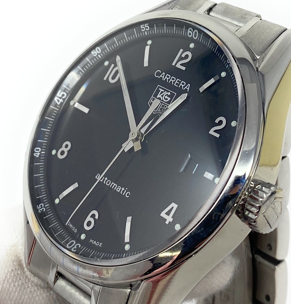 Tag Heuer Cal 5 Carrera Stainless Steel Watch WV211B.BA.787 Max Wrist 6.5in