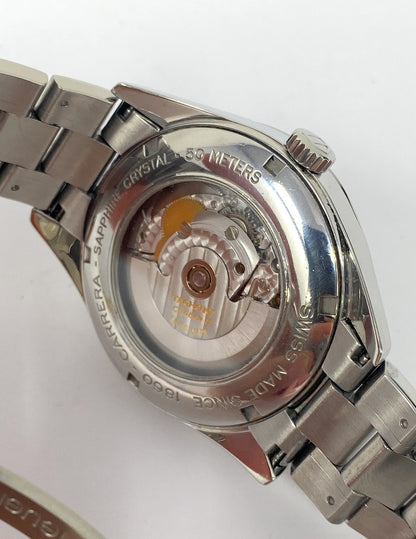 Tag Heuer Cal 5 Carrera Stainless Steel Watch WV211B.BA.787 Max Wrist 6.5in