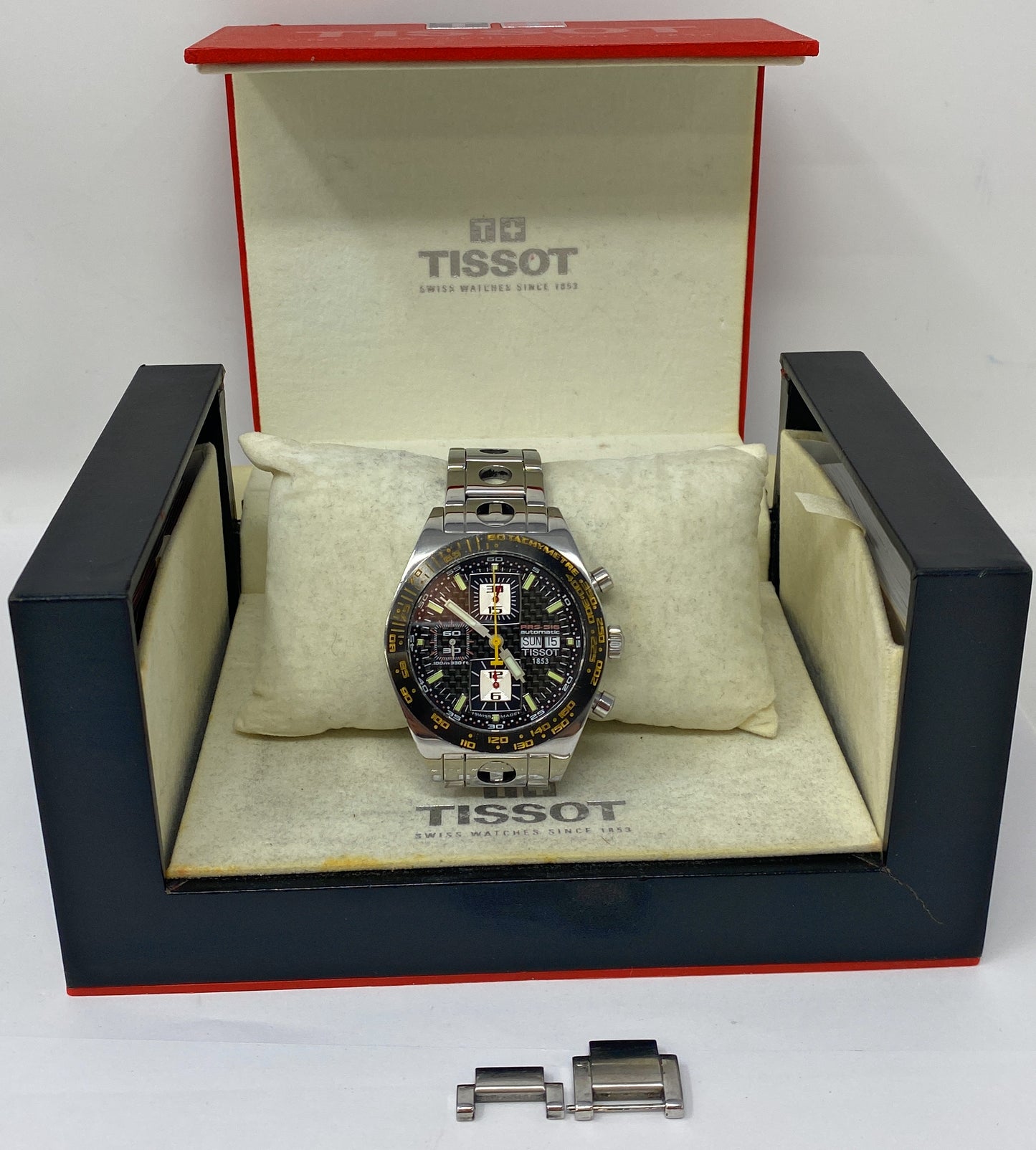 Tissot Chronograph PRS 516 Valjaoux Stainless Steel Bracelet In Box & Extra Link