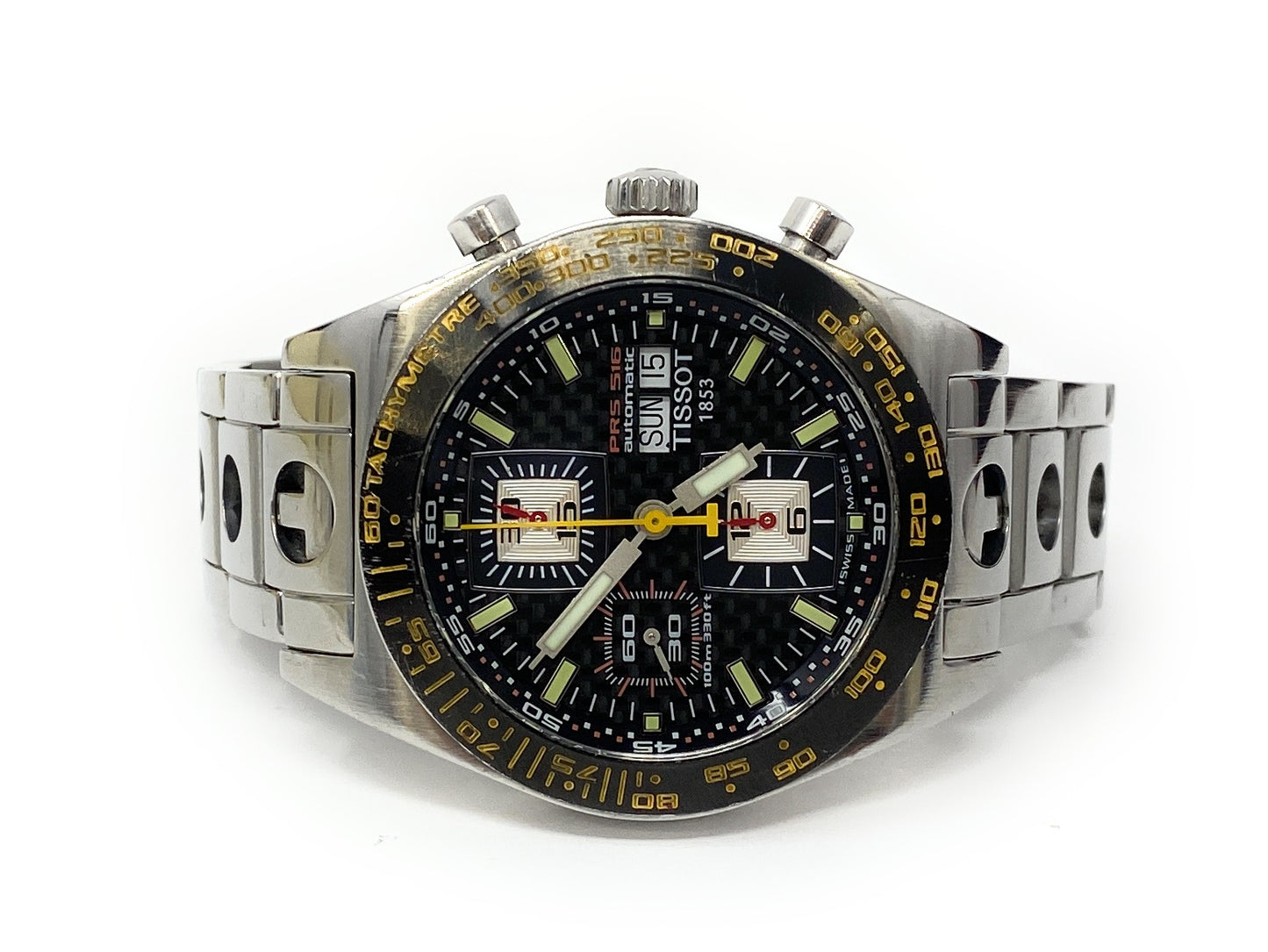 Tissot Chronograph PRS 516 Valjaoux Stainless Steel Bracelet In Box & Extra Link