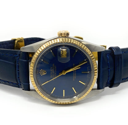 Rolex 1979 Oyster Perpetual Datejust Blue Dial 16013 Serial 5994668 with Generic Band
