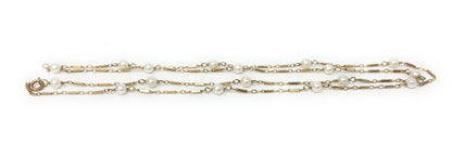 14k Pearl Necklace 4.4g