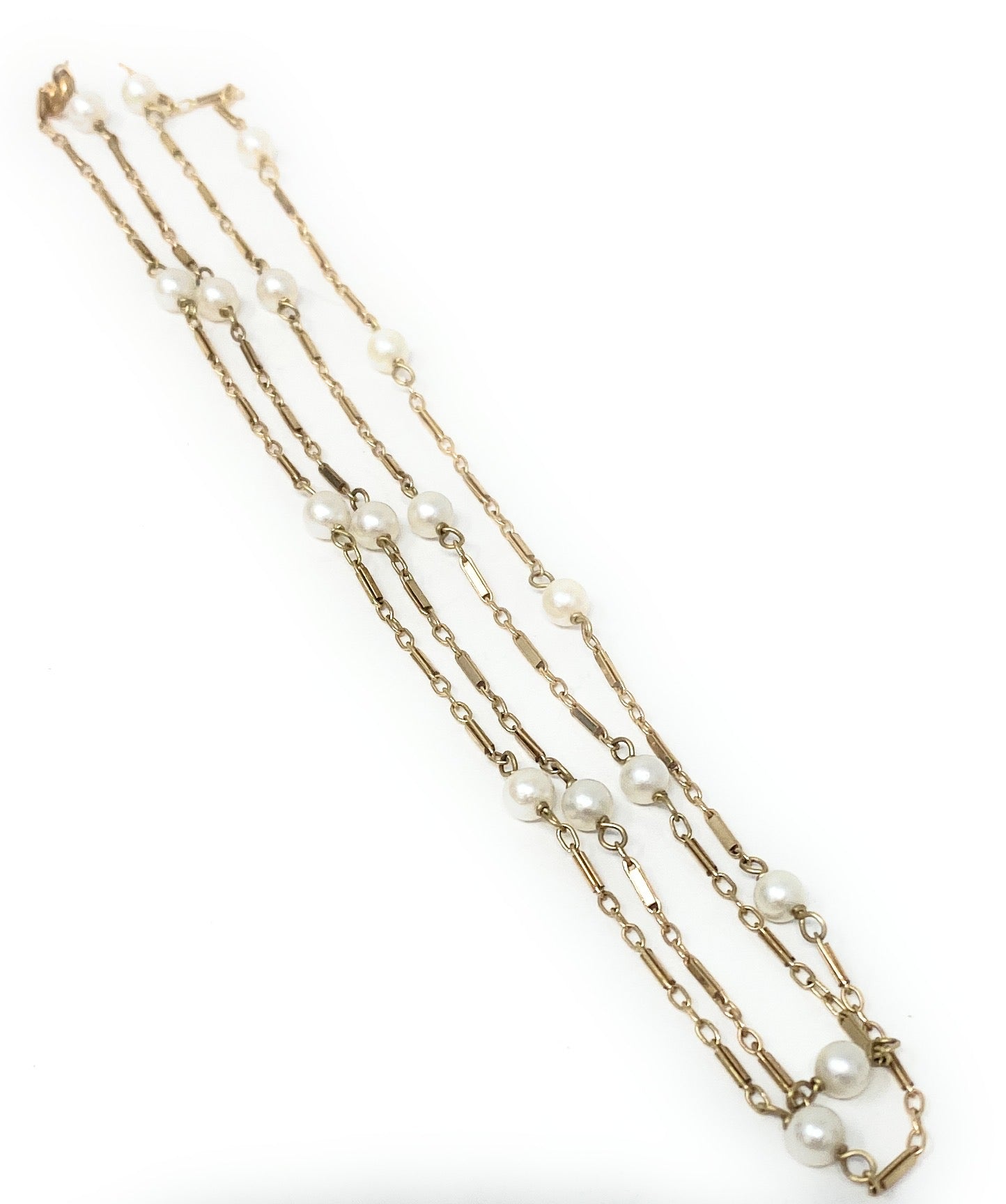14k Pearl Necklace 4.4g