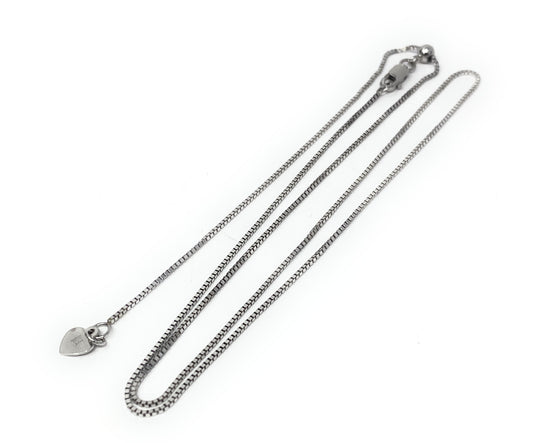 14k White Gold Adjustable Necklace 2.7g