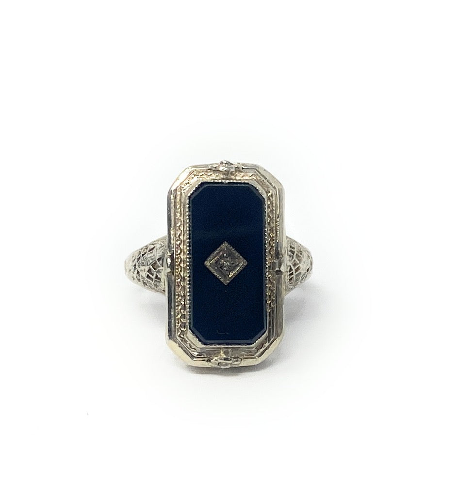14k White Gold Rotating Ring 4.2g