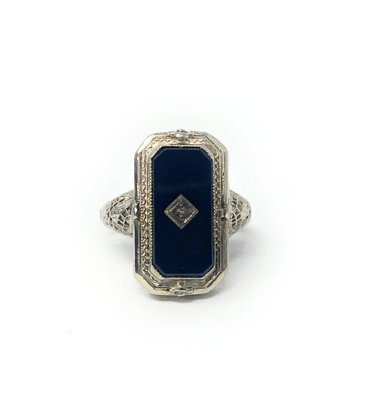 14k White Gold Rotating Ring 4.2g