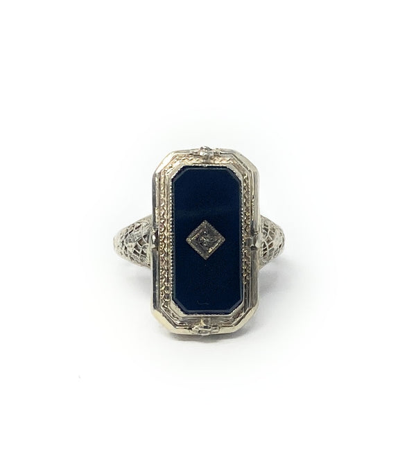 14k White Gold Rotating Ring 4.2g