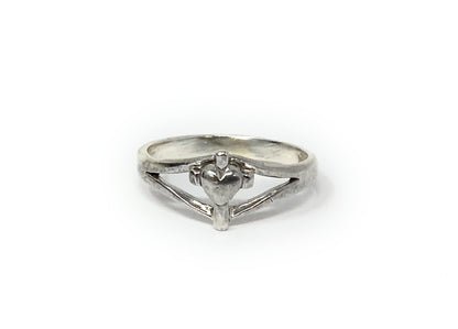 James Avery 925 Sterling Silver Cross & Heart Ring Size 9.5