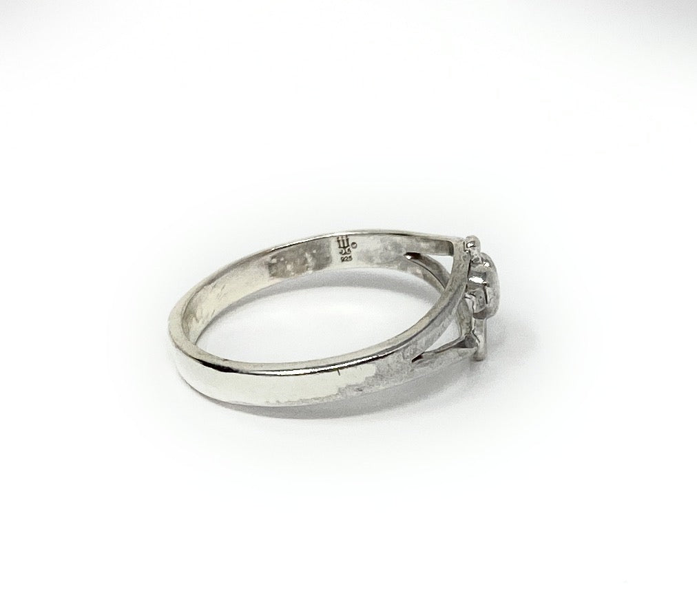 James Avery 925 Sterling Silver Cross & Heart Ring Size 9.5