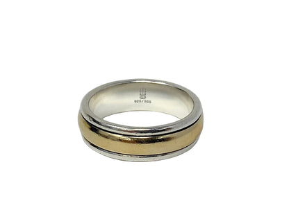 James Avery Two Tone 925 & 14K Comfort Wedding Band Size 7.5