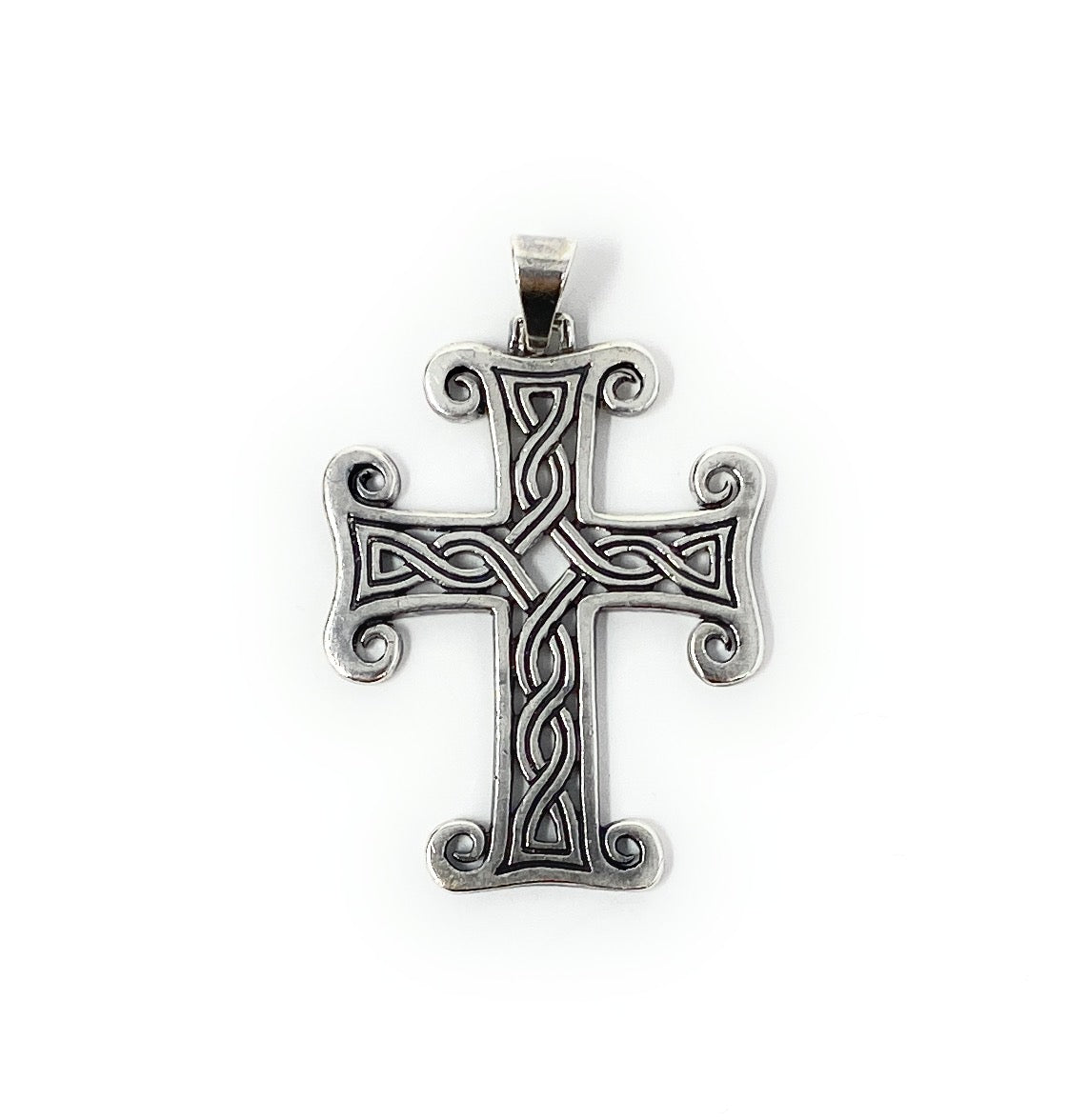 James Avery Retired Sterling Silver Celtic Square Knot Charm Pendant