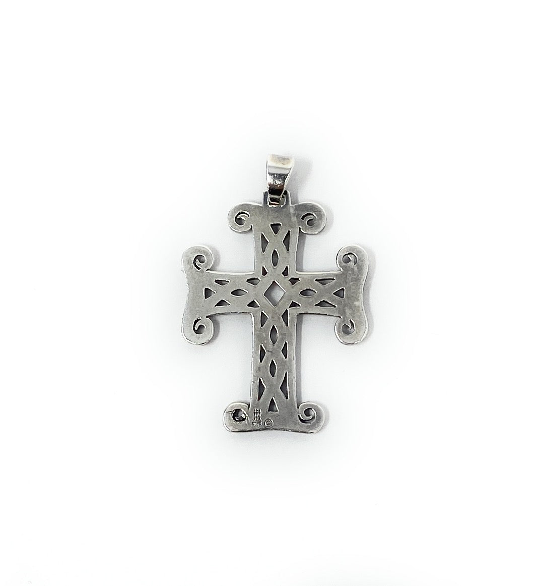 James Avery Retired Sterling Silver Celtic Square Knot Charm Pendant