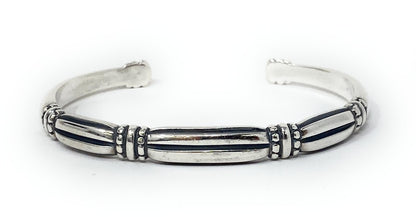 James Avery Retired Thatch Sterling Silver Cuff Bracelet 6.5-7in