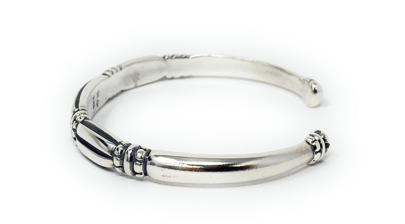 James Avery Retired Thatch Sterling Silver Cuff Bracelet 6.5-7in