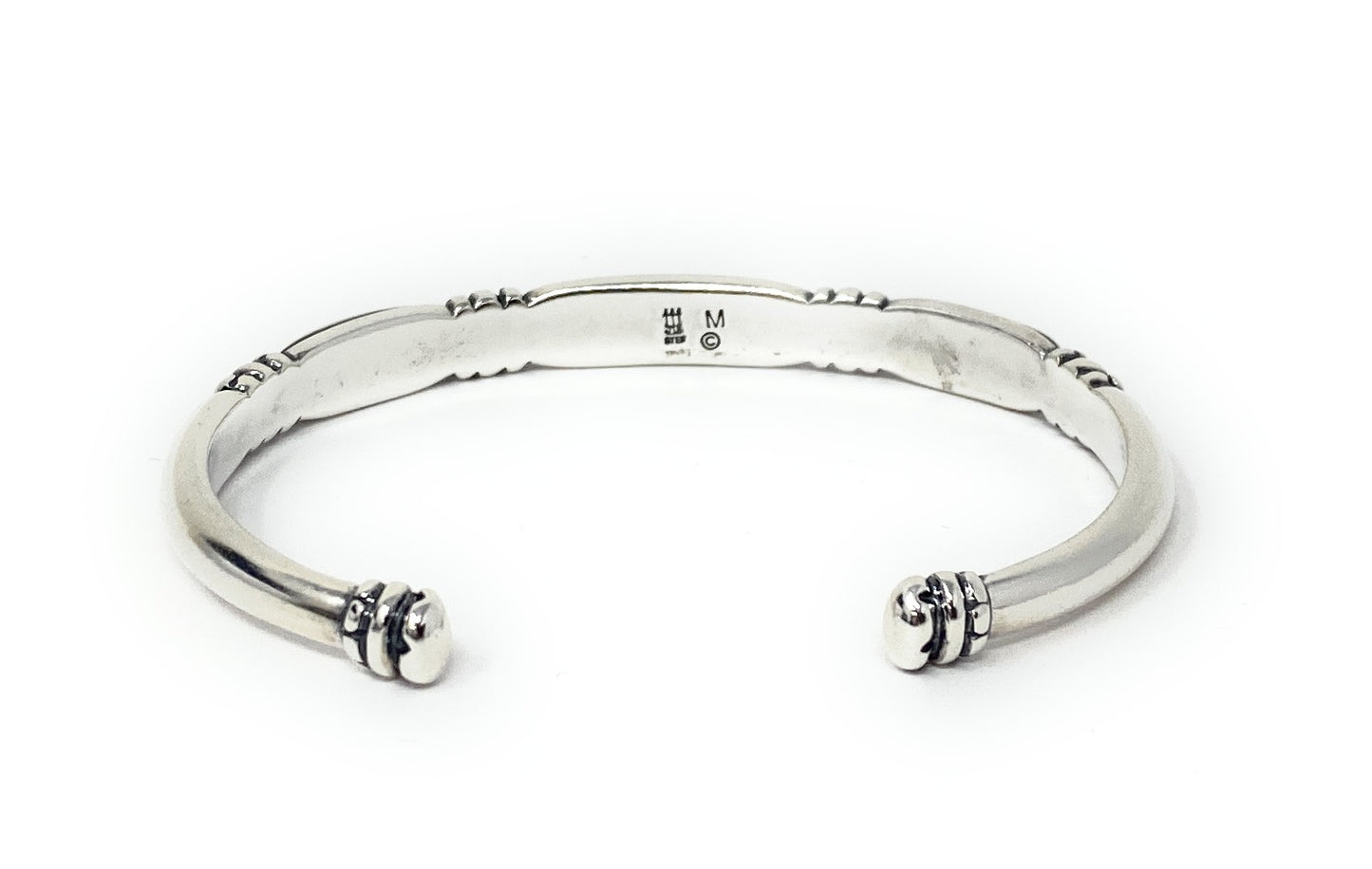 James Avery Retired Thatch Sterling Silver Cuff Bracelet 6.5-7in