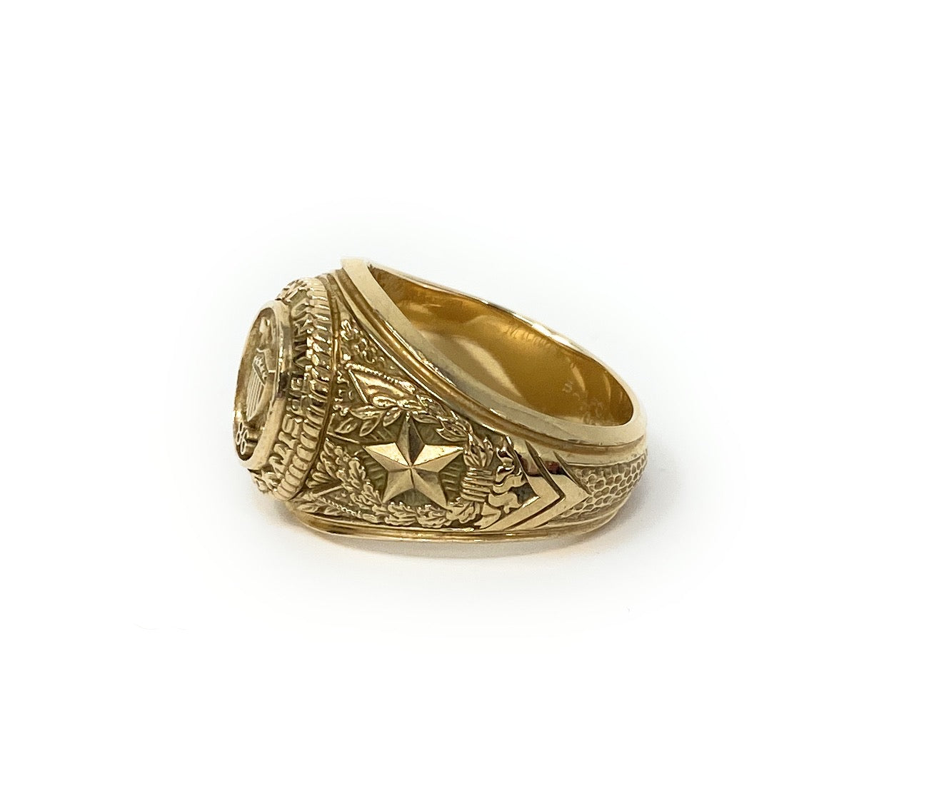 10k A&M Yellow Gold Men's Texas Class Ring 1986 Size 12 Total weight 33.2g