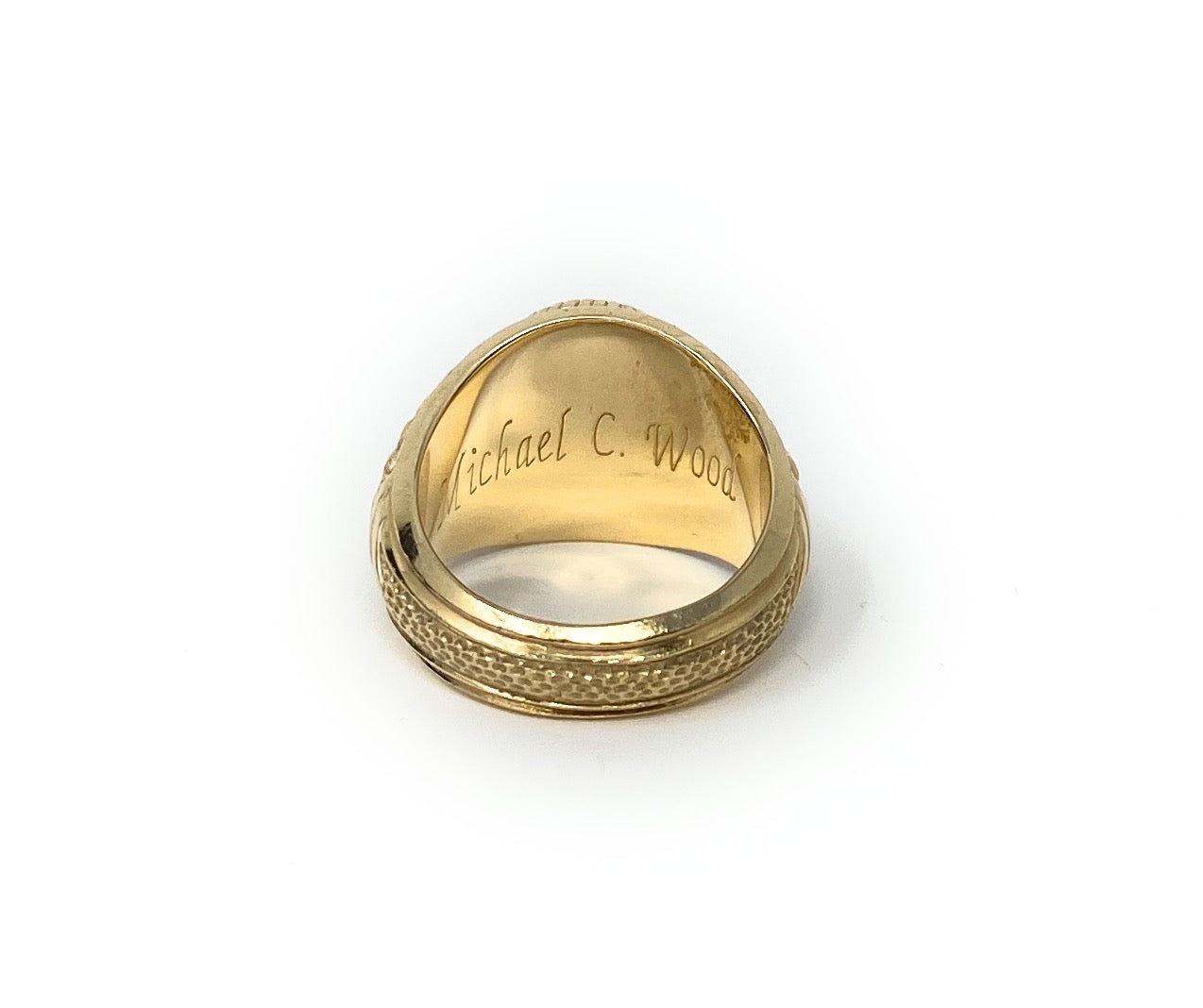 10k A&M Yellow Gold Men's Texas Class Ring 1986 Size 12 Total weight 33.2g