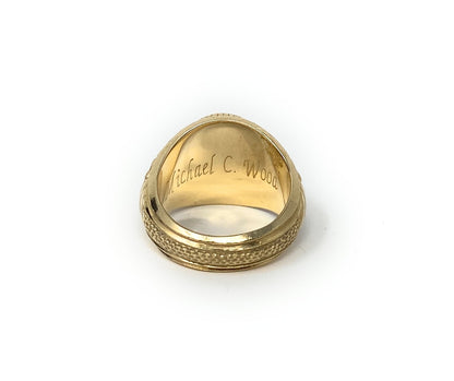 10k A&M Yellow Gold Men's Texas Class Ring 1986 Size 12 Total weight 33.2g