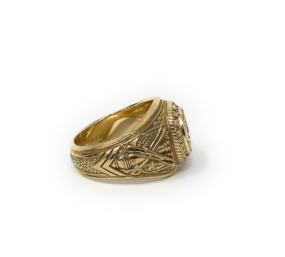 10k A&M Yellow Gold Men's Texas Class Ring 1986 Size 12 Total weight 33.2g