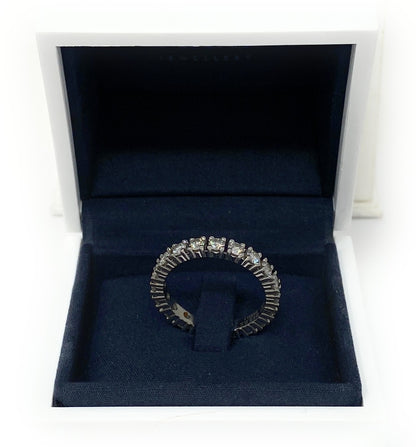 De Beers 950 Eternity Diamond Ring Size 5 With Papers and Box