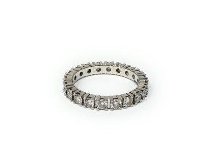 De Beers 950 Eternity Diamond Ring Size 5 With Papers and Box