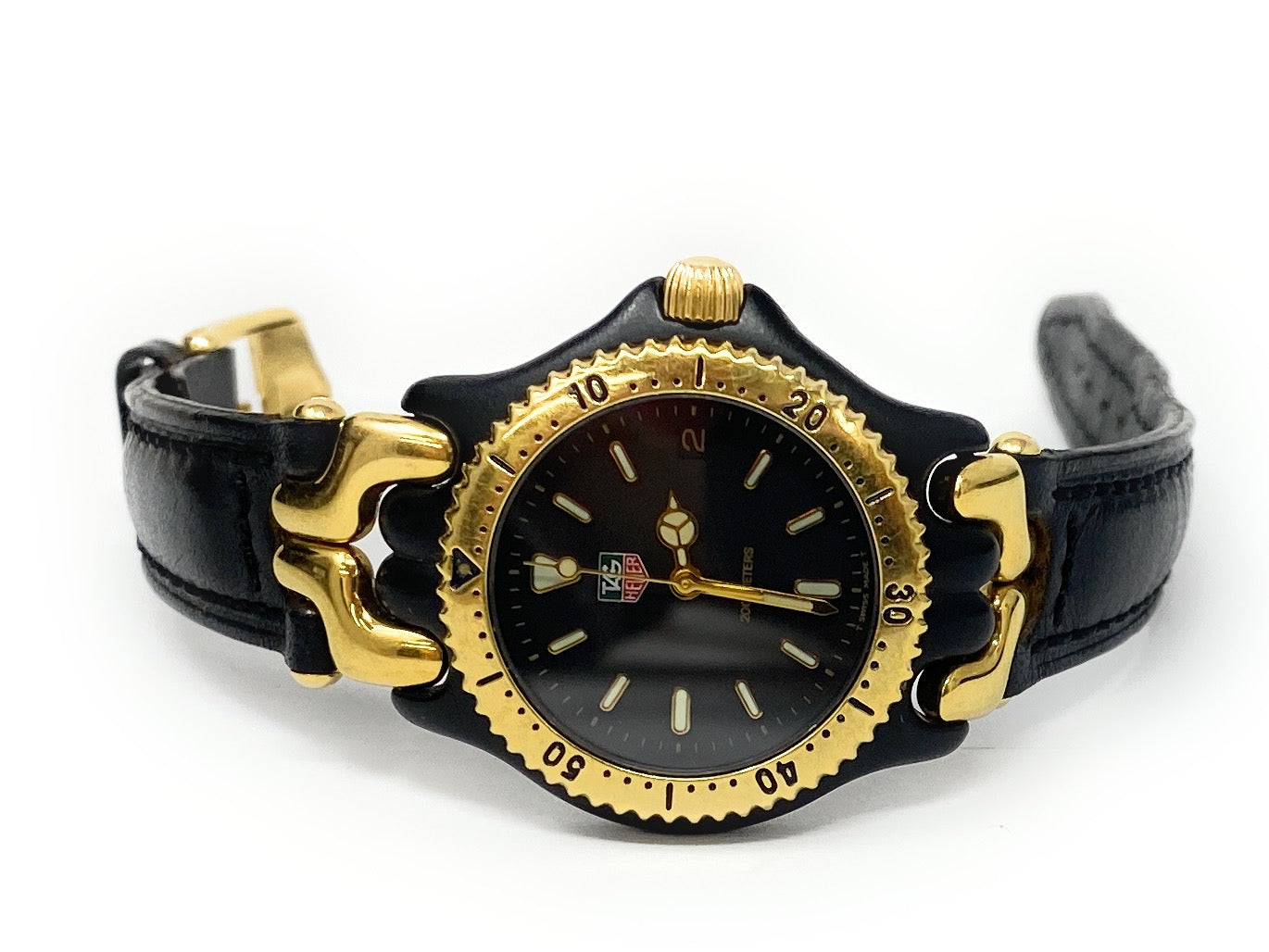 TAGHeuer  Vintage 1990s Professional S93.313C Black 33mm Quartz Men's Watch