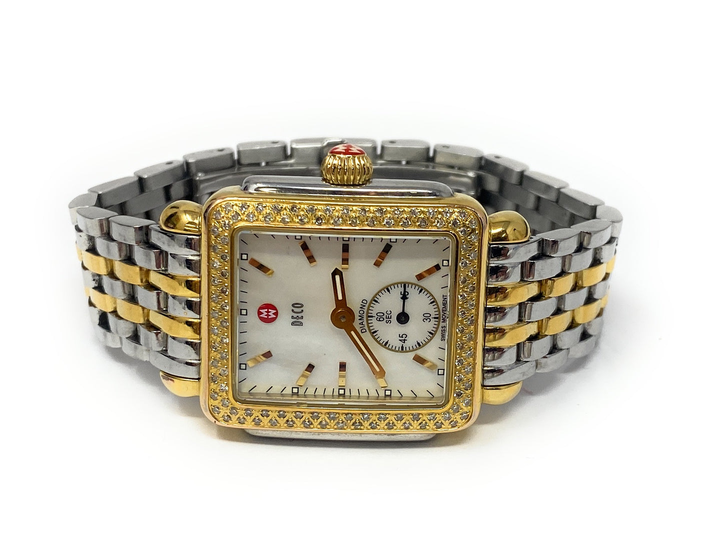 Michele MW06V01C5025 Deco Quartz Mother-of-Pearl Two Toned Women's Watch