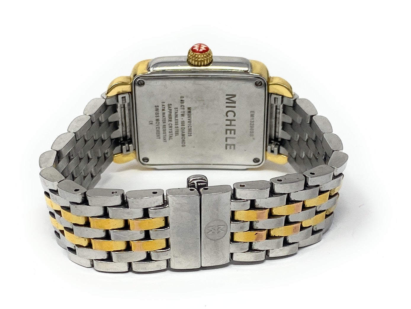 Michele MW06V01C5025 Deco Quartz Mother-of-Pearl Two Toned Women's Watch