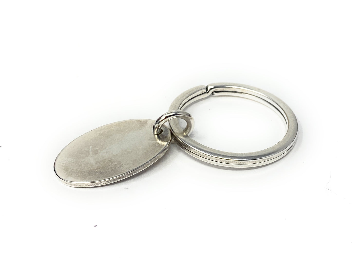 James Avery Sterling Silver Keychain Ring With Oval Name Tag