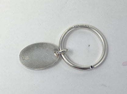 James Avery Sterling Silver Keychain Ring With Oval Name Tag