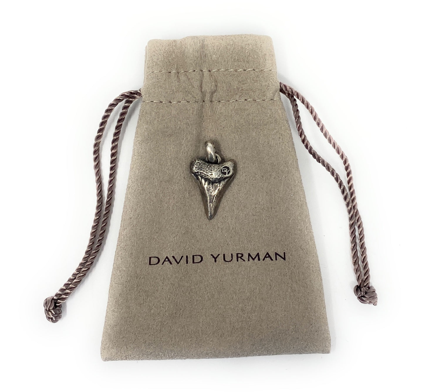 David Yurman Sterling Silver Plain Shark's Tooth Amulet Charm Pendant