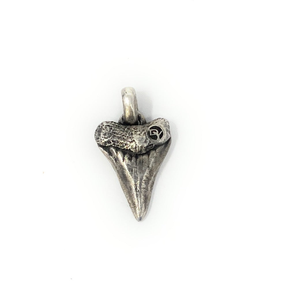 David Yurman Sterling Silver Plain Shark's Tooth Amulet Charm Pendant