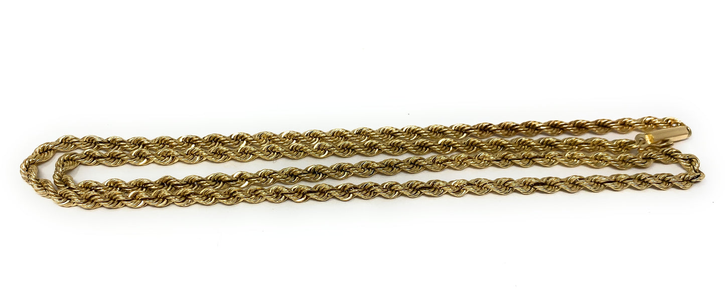 14k Rope Chain Necklace 18g