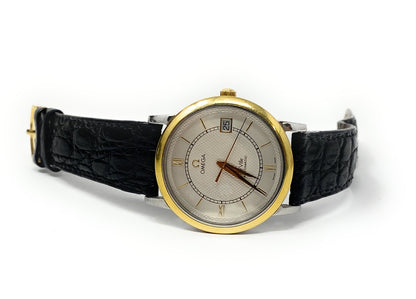 Omega Deville Automatic 35mm Watch Black Leather Strap 8in Max