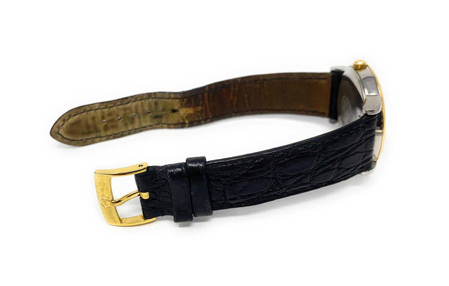 Omega Deville Automatic 35mm Watch Black Leather Strap 8in Max