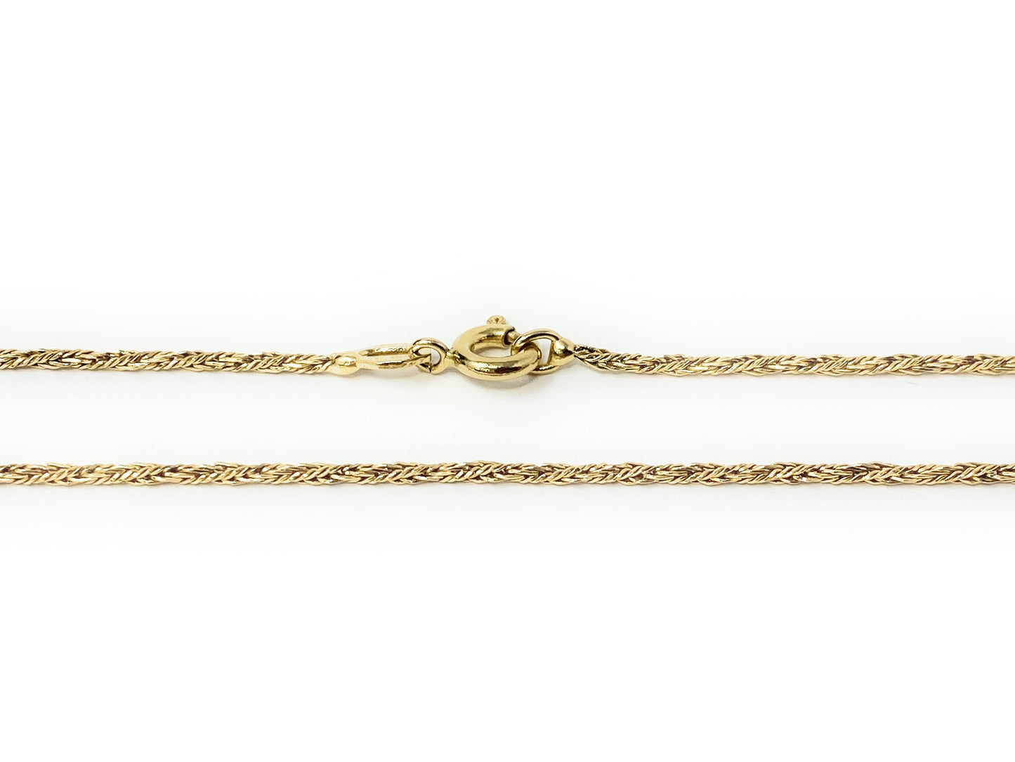 18k Yellow Gold Twisted Chain Necklace 20" 4.3g
