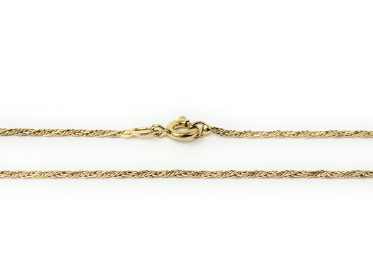 18k Yellow Gold Twisted Chain Necklace 20" 4.3g